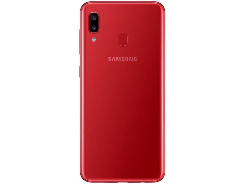Smartphone Samsung Galaxy A20 32GB Vermelho 4G - 3GB RAM 6,4” Câm
